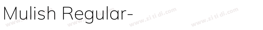 Mulish Regular字体转换